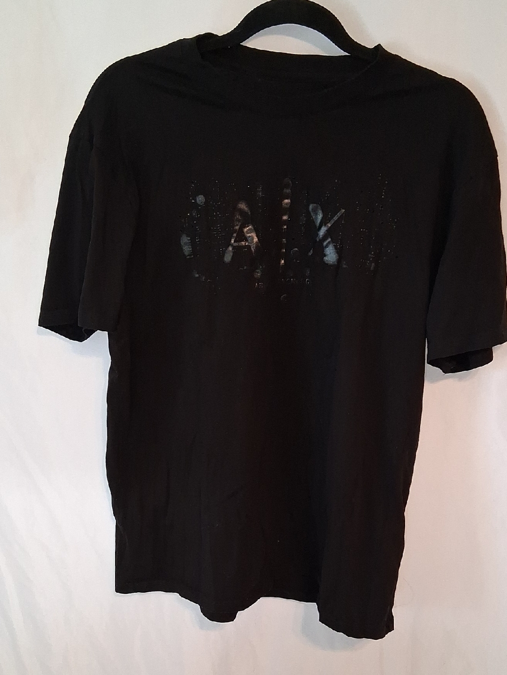Armani Exchange Embellished Rhinestone Graphic Logo Tee - Men's Size L